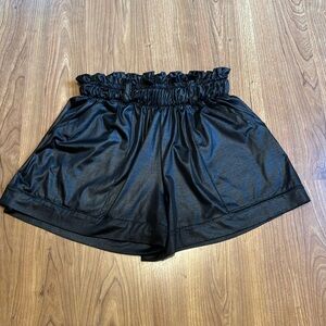 Silky black shorts